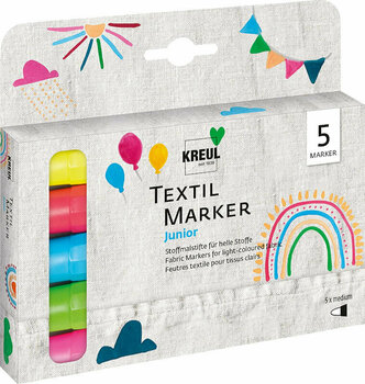 Felt-Tip Pen Kreul 90719 Textile Marker Set Junior Junior 5 pcs - 1