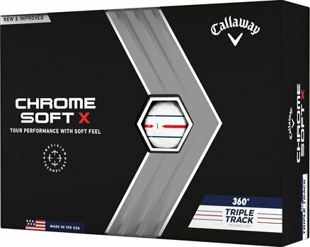 Нова топка за голф Callaway Chrome Soft X 360 Triple Track - 1