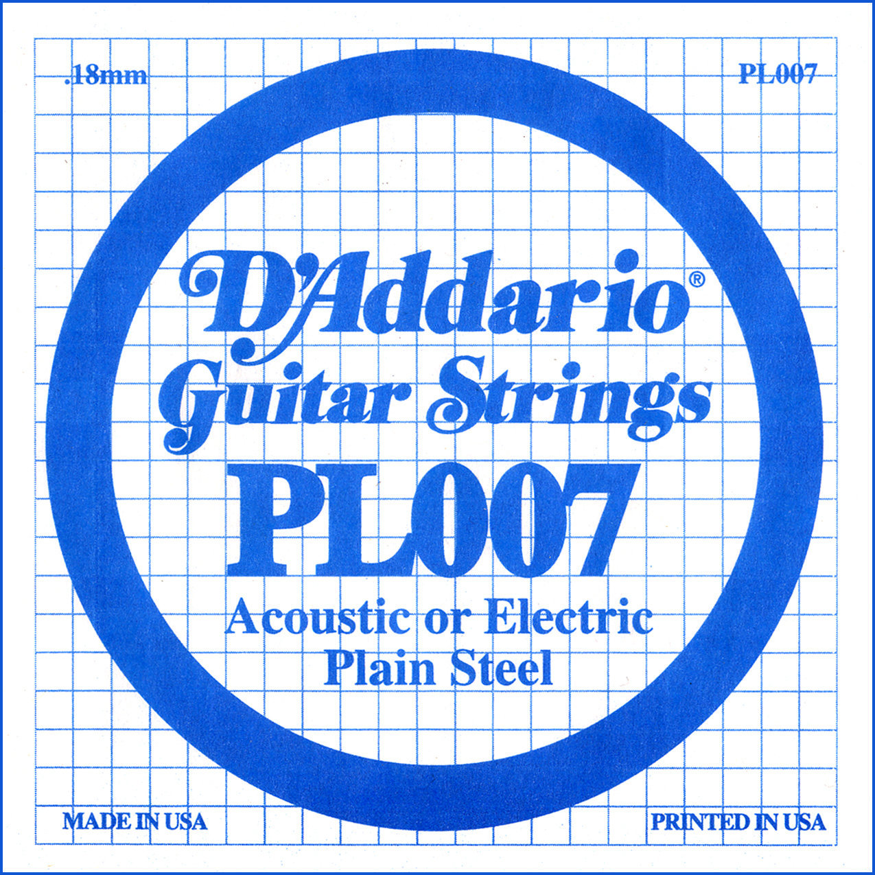 Einzelsaite für Gitarre D'Addario PL 007 Einzelsaite für Gitarre