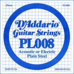 Single Guitar String D'Addario PL 008 Single Guitar String
