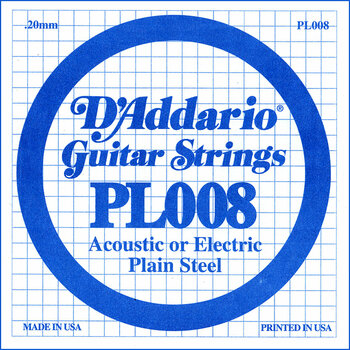 Cuerda de guitarra individual D'Addario PL 008 Cuerda de guitarra individual - 1