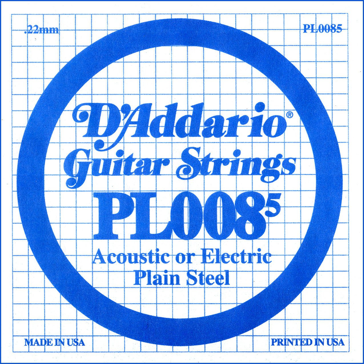 Single Guitar String D'Addario PL 0085 Single Guitar String