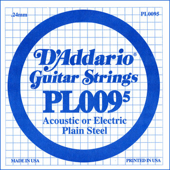 Samostojna struna za kitaro D'Addario PL 0095 Samostojna struna za kitaro - 1