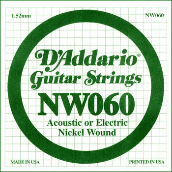 Enkel gitarrsträng D'Addario NW 060 Enkel gitarrsträng - 1
