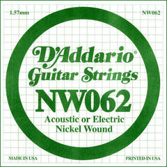 Единична струна за китара D'Addario NW 062 Единична струна за китара