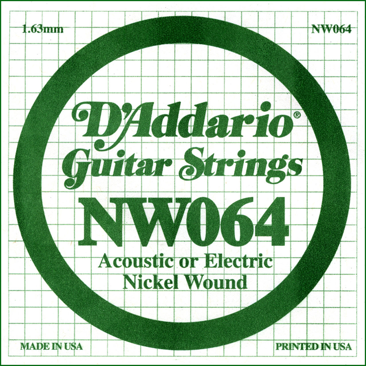 Különálló elektromos gitárhúr D'Addario NW 064 Különálló elektromos gitárhúr