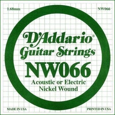 Единична струна за китара D'Addario Single XL 066 Единична струна за китара