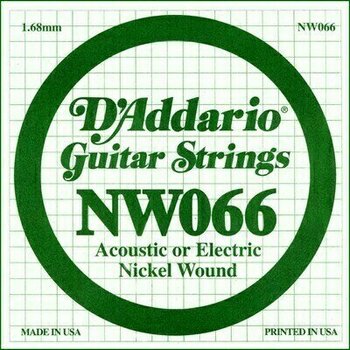Samostatná struna pro kytaru D'Addario Single XL 066 Samostatná struna pro kytaru - 1