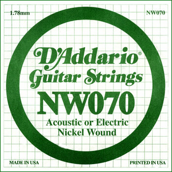 Yksittäinen kitaran kieli D'Addario NW 070 Yksittäinen kitaran kieli - 1
