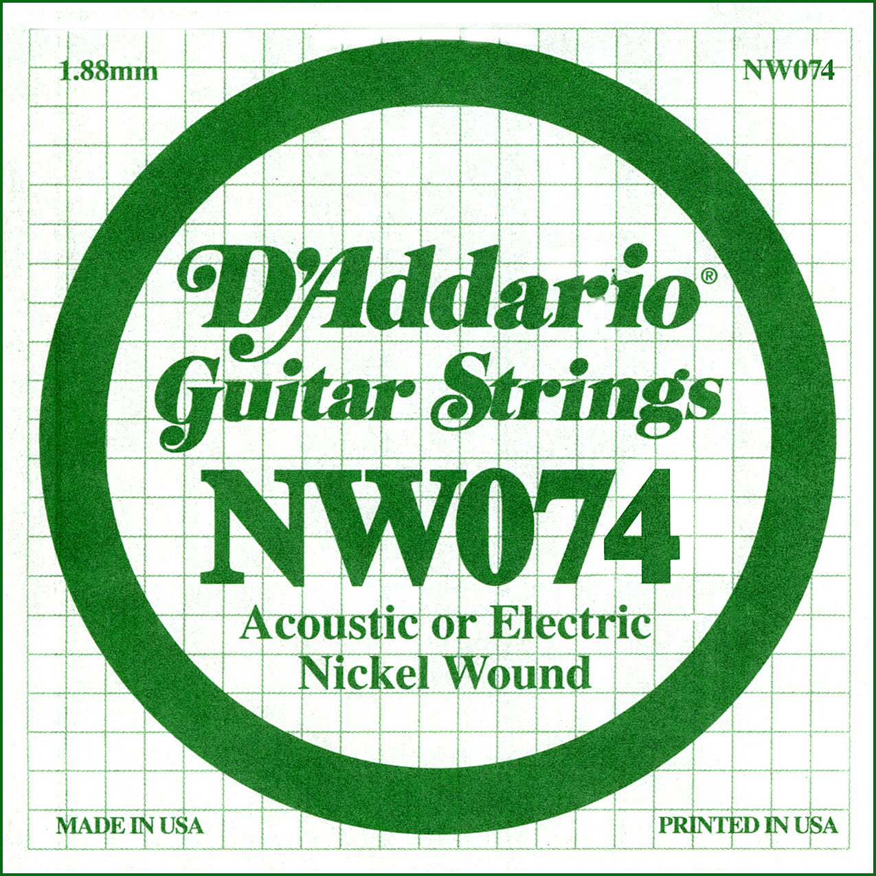 Einzelsaite für Gitarre D'Addario NW 074 Einzelsaite für Gitarre