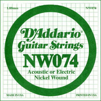 Yksittäinen kitaran kieli D'Addario NW 074 Yksittäinen kitaran kieli - 1