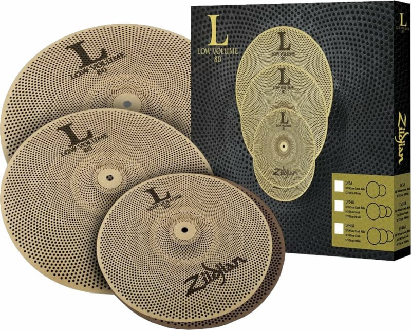 Set de cymbales Zildjian LV468 L80 Low Volume Box 3 14/16/18 Set de cymbales