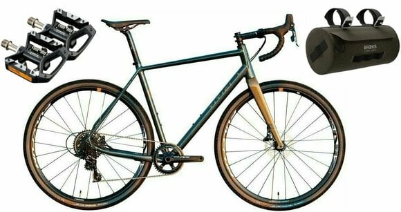Gravel / Cyclocross kerékpár Titici Aluminium Gravel SET SRAM Force eTap AXS 2x11 Black/Olive Green XL Sram - 1