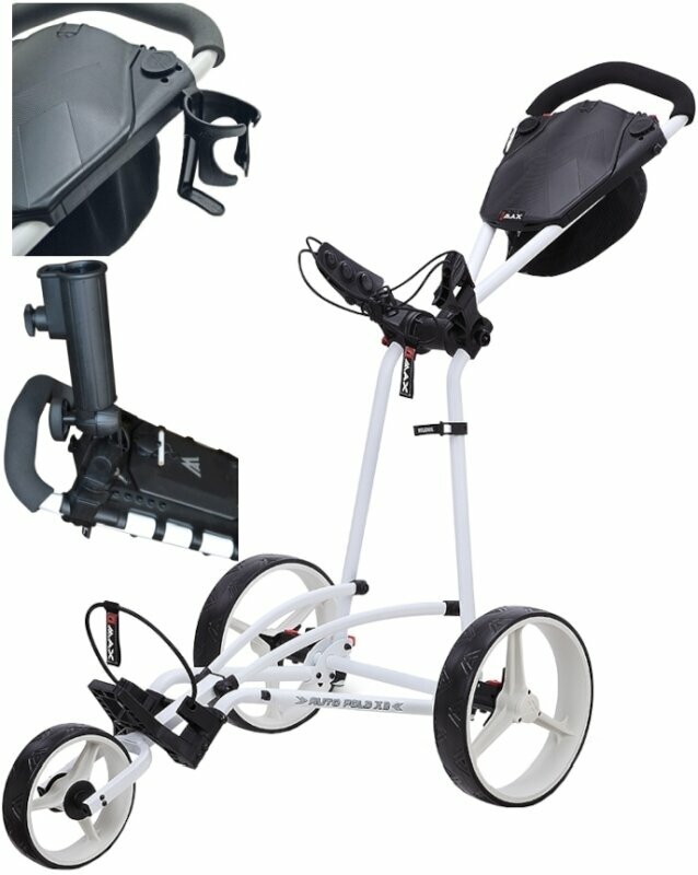 Ručna kolica za golf Big Max Autofold X2 SET White Ručna kolica za golf