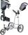 Manuální golfové vozíky Big Max Autofold X2 SET Grey/Charcoal Manuální golfové vozíky