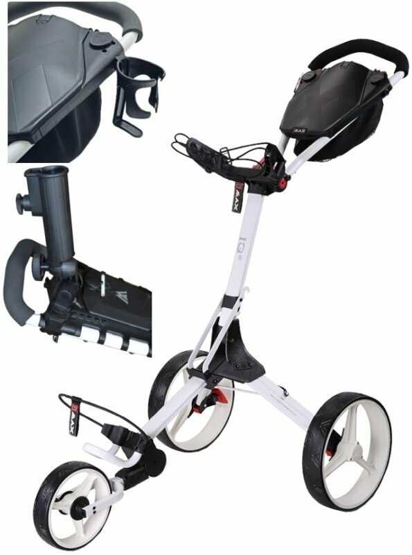 Ročni voziček za golf Big Max IQ² SET White Ročni voziček za golf