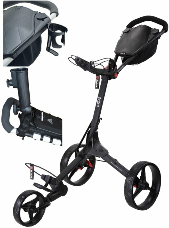 Manuální golfové vozíky Big Max IQ² SET Phantom Black Manuální golfové vozíky