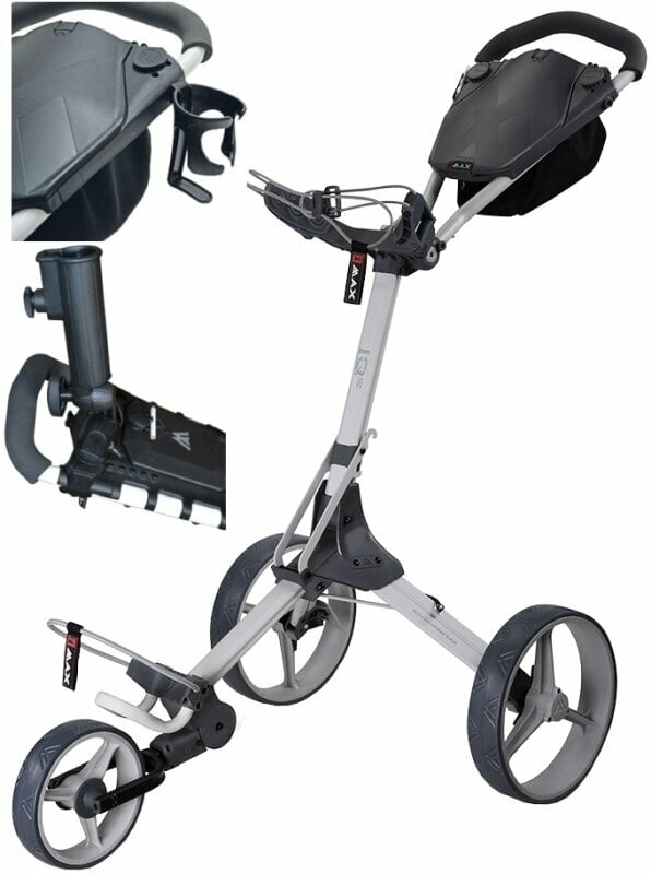 Ročni voziček za golf Big Max IQ² SET Grey/Charcoal Ročni voziček za golf