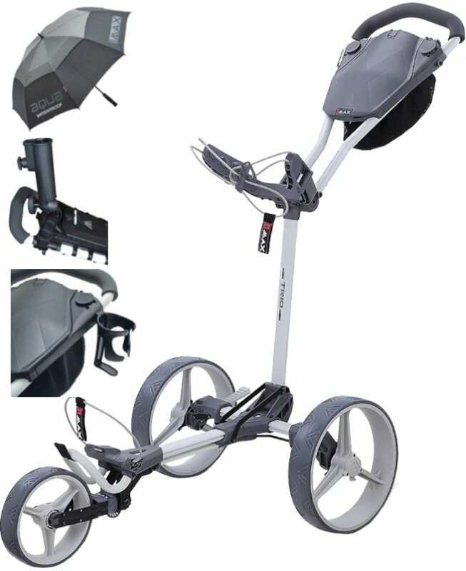 Wózek golfowy ręczny Big Max Blade Trio Deluxe SET Grey/Charcoal Wózek golfowy ręczny