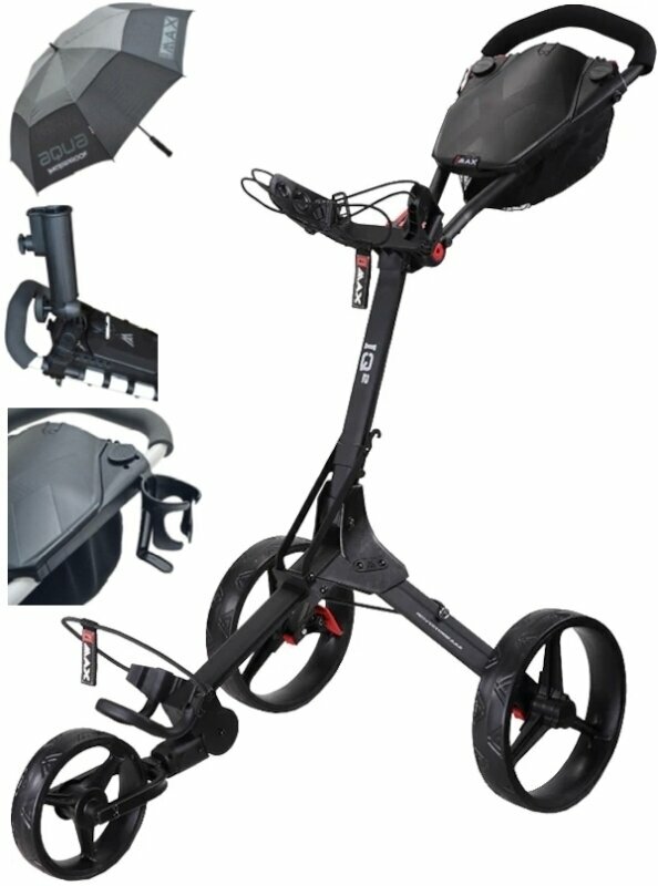 Wózek golfowy ręczny Big Max IQ² Deluxe SET Phantom Black Wózek golfowy ręczny