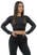 Fitness koszulka Nebbia Long Sleeve Crop Top INTENSE Perform Black S Fitness koszulka