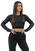 Fitness tričko Nebbia Long Sleeve Crop Top INTENSE Perform Black M Fitness tričko