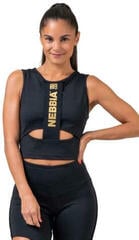 Fitness tričko Nebbia Honey Bunny Crop Top Čierna XS Fitness tričko