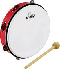 Fellbezogenes Tambourin Nino NINO24-R Red Fellbezogenes Tambourin