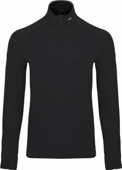 Camiseta de esquí / Sudadera con capucha Kjus Mens Trace Midlayer Half Zip Black 48 Saltador - 1