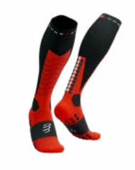 Compressport Ski Mountaineering Full Socks Black/Red T4
