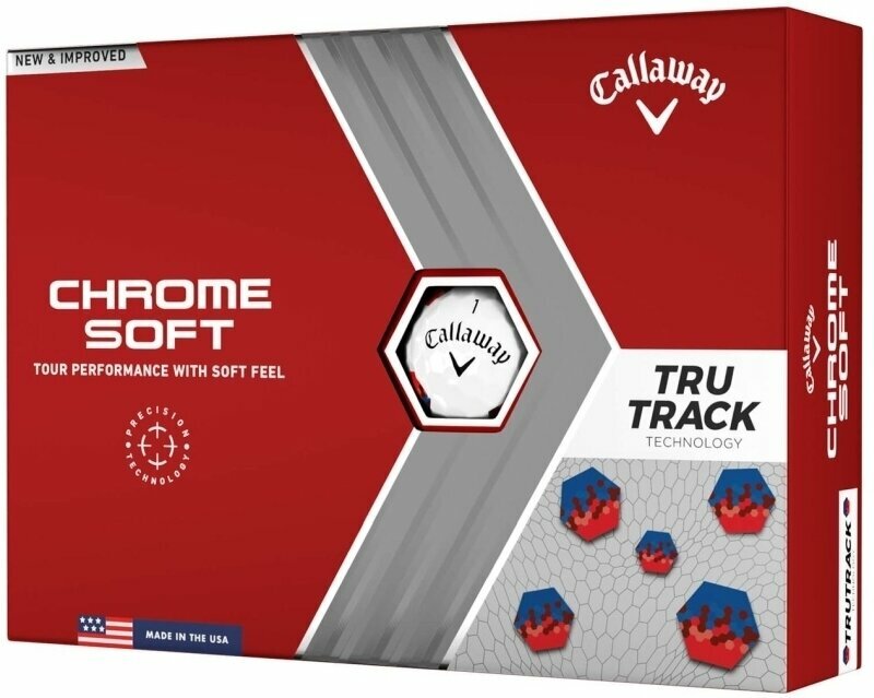 Golfball Callaway Chrome Soft Red/Blue TruTrack