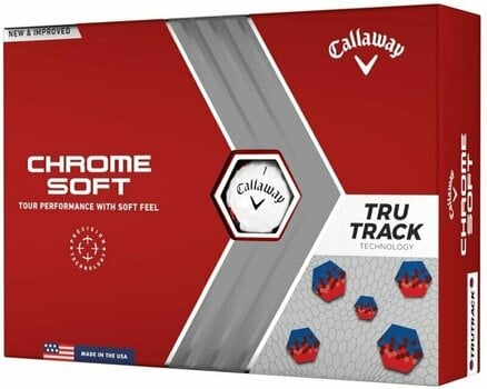 Golfová loptička Callaway Chrome Soft Red/Blue TruTrack - 1