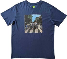 T-Shirt The Beatles Vintage Abbey Road Unisex Short Sleeve T-Shirt/Faded Denim Blue/Short