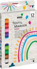 Feutre à point Kreul 90720 Textile Marker Set Junior Ensemble de marqueurs textiles 2-4 mm 12 pièces