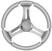 Ruder Osculati B Soft Polyurethane Steering Wheel Grey/Stainless Steel 350mm