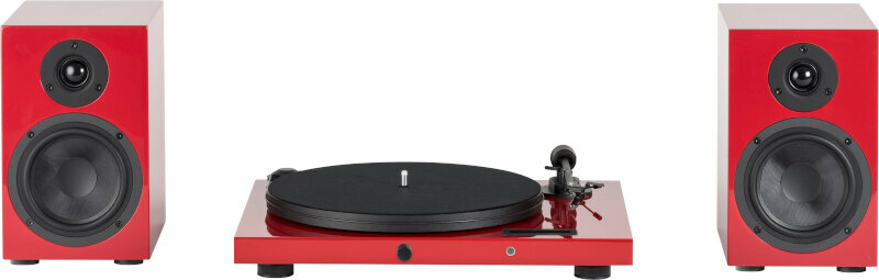 Gramofon kit Pro-Ject Set Juke Box E + Speaker Box 5 High Gloss Red