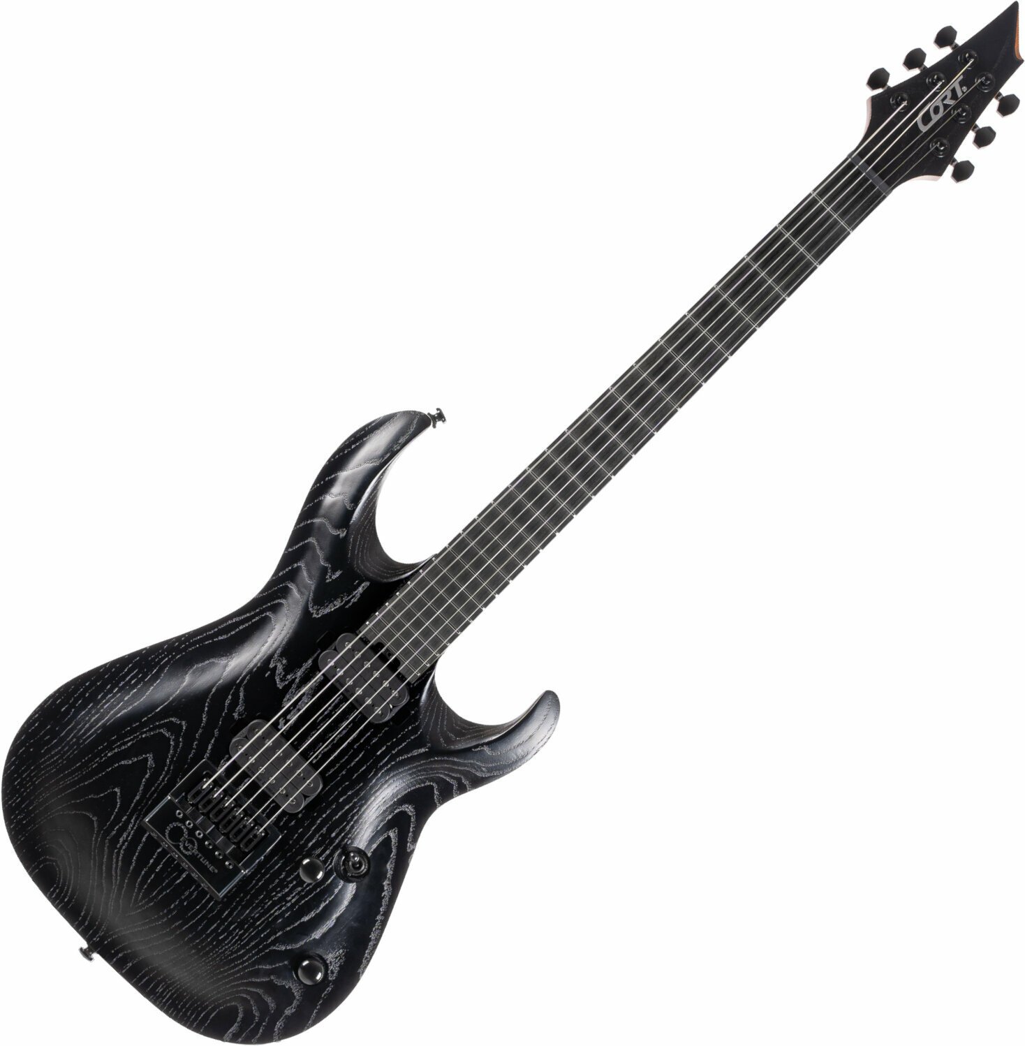 Guitare électrique Cort KX 700 EVERTUNE Open Pore Black