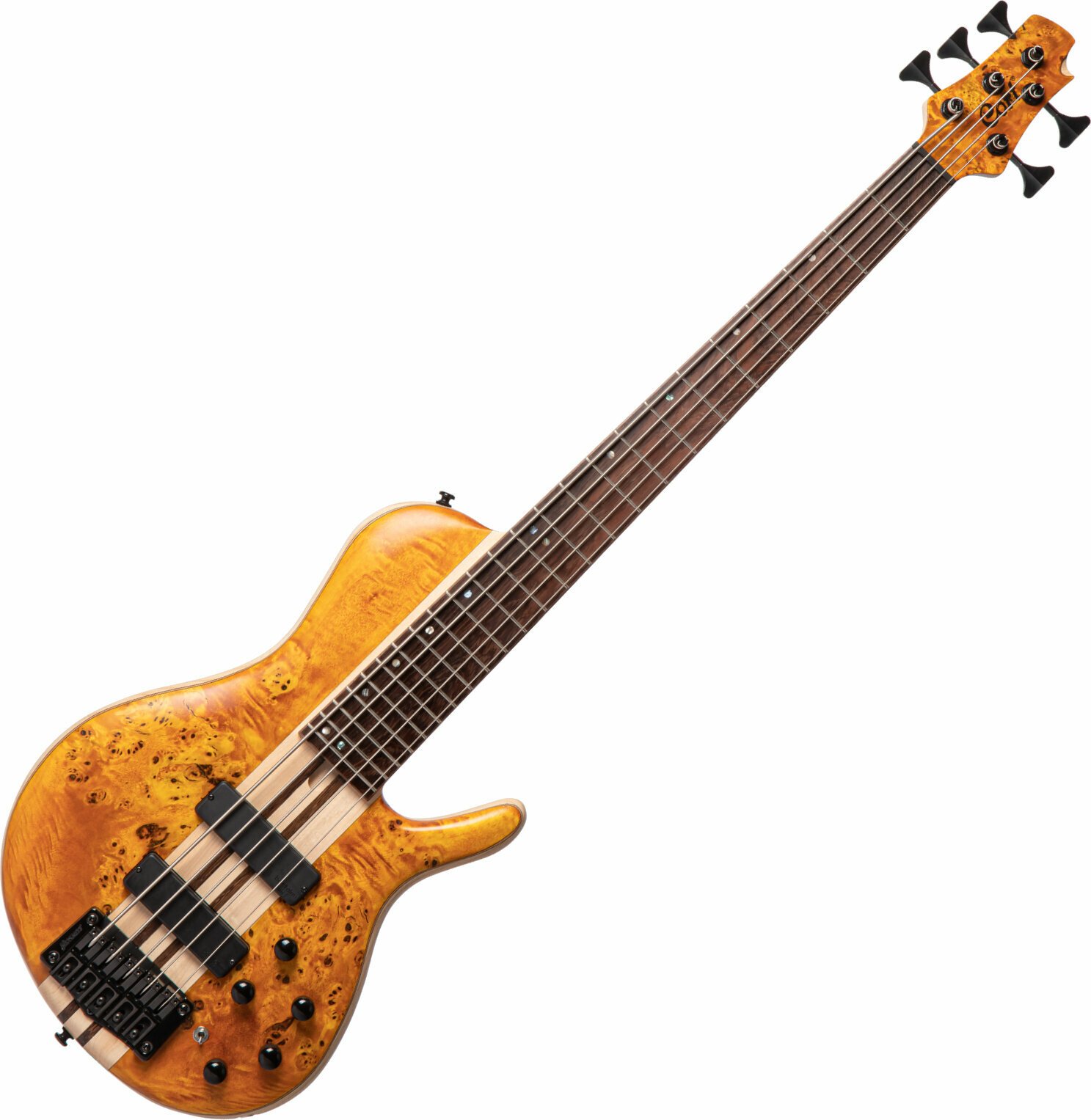 5-saitiger E-Bass, 5-Saiter E-Bass Cort A5 Plus SC Amber Open Pore