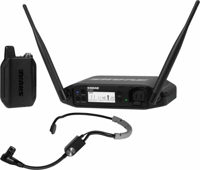 Draadloos Headset-systeem Shure GLXD14+E/SM35-Z4 2,4 GHz-5,8 GHz