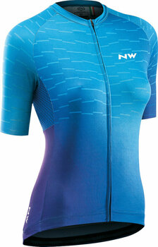 Mez kerékpározáshoz Northwave Womens Blade Jersey Short Sleeve Dzsörzi Purple/Blue XL - 1