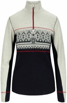 Ski-trui en T-shirt Dale of Norway Moritz Basic Womens Sweater Superfine Merino Navy/White/Raspberry S Trui - 1