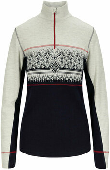 Ski-trui en T-shirt Dale of Norway Moritz Basic Womens Sweater Superfine Merino Navy/White/Raspberry L Trui - 1