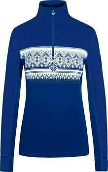 Ski-trui en T-shirt Dale of Norway Moritz Basic Womens Sweater Superfine Merino Ultramarine/Off White S Trui - 1