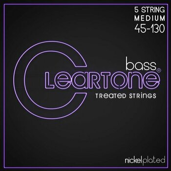 Struny pre 5-strunovú basgitaru Cleartone Light 5 String 45-130 - 1