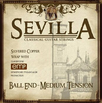 Nylonové struny pre klasickú gitaru Sevilla Medium Tension Ball End - 1