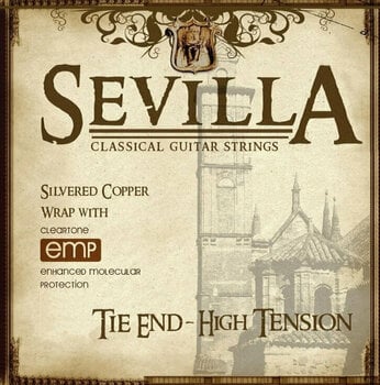 Nylonové struny pre klasickú gitaru Sevilla High Tension Tie End Nylonové struny pre klasickú gitaru - 1