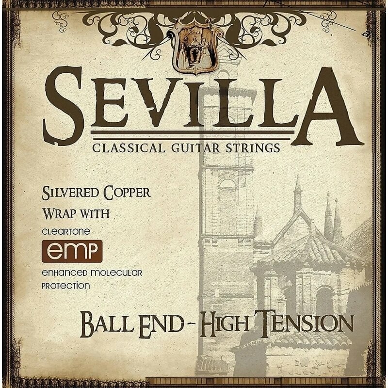 Nylonové struny pre klasickú gitaru Sevilla High Tension Ball End