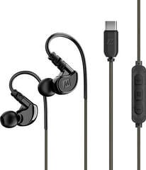 Sluchátka za uši MEE audio M6 Sport USB-C Black Sluchátka za uši