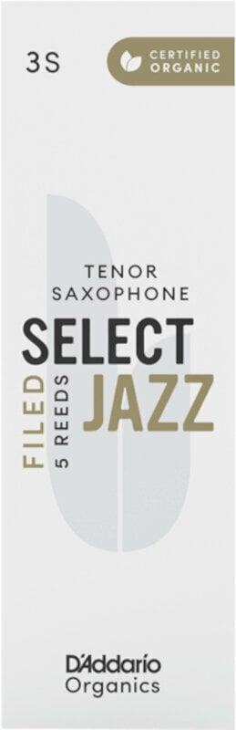 Palheta para saxofone tenor Rico Organic Select Jazz Filed Tenor 3S Palheta para saxofone tenor