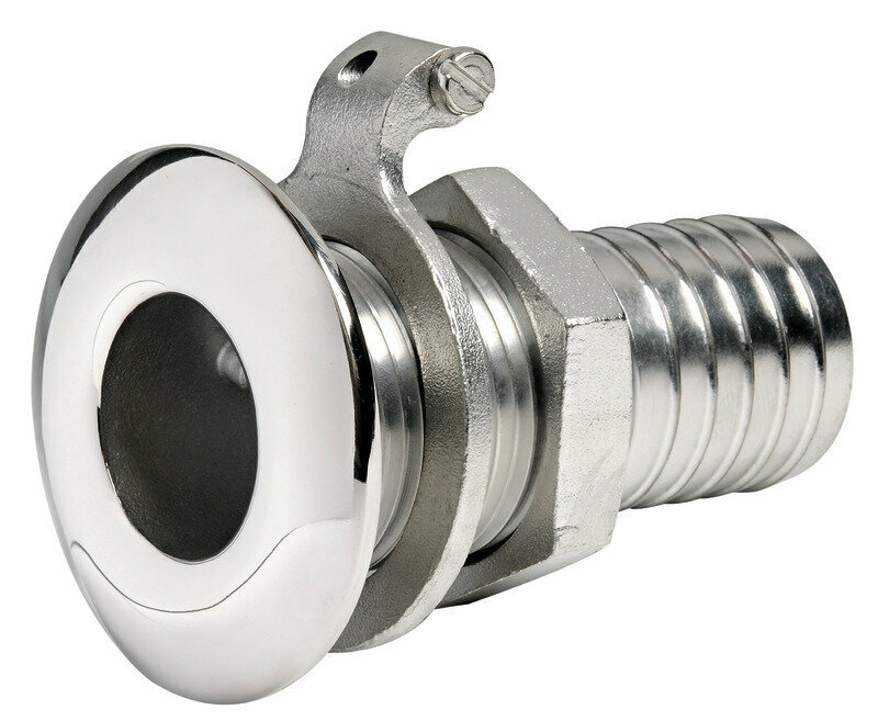Vodní ventil, nalévací hrdlo Osculati Skin fitting Stainless Steel with Hose Adaptor 1/4''